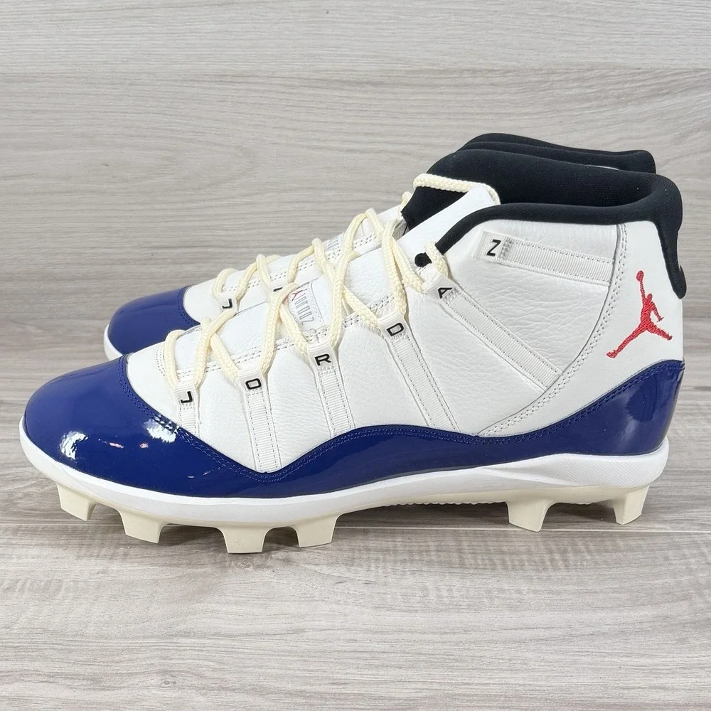 Jordan 11 Retro MCS Rare Air Baseball Cleats Sail Royal Mens Size 15 HM7326-100